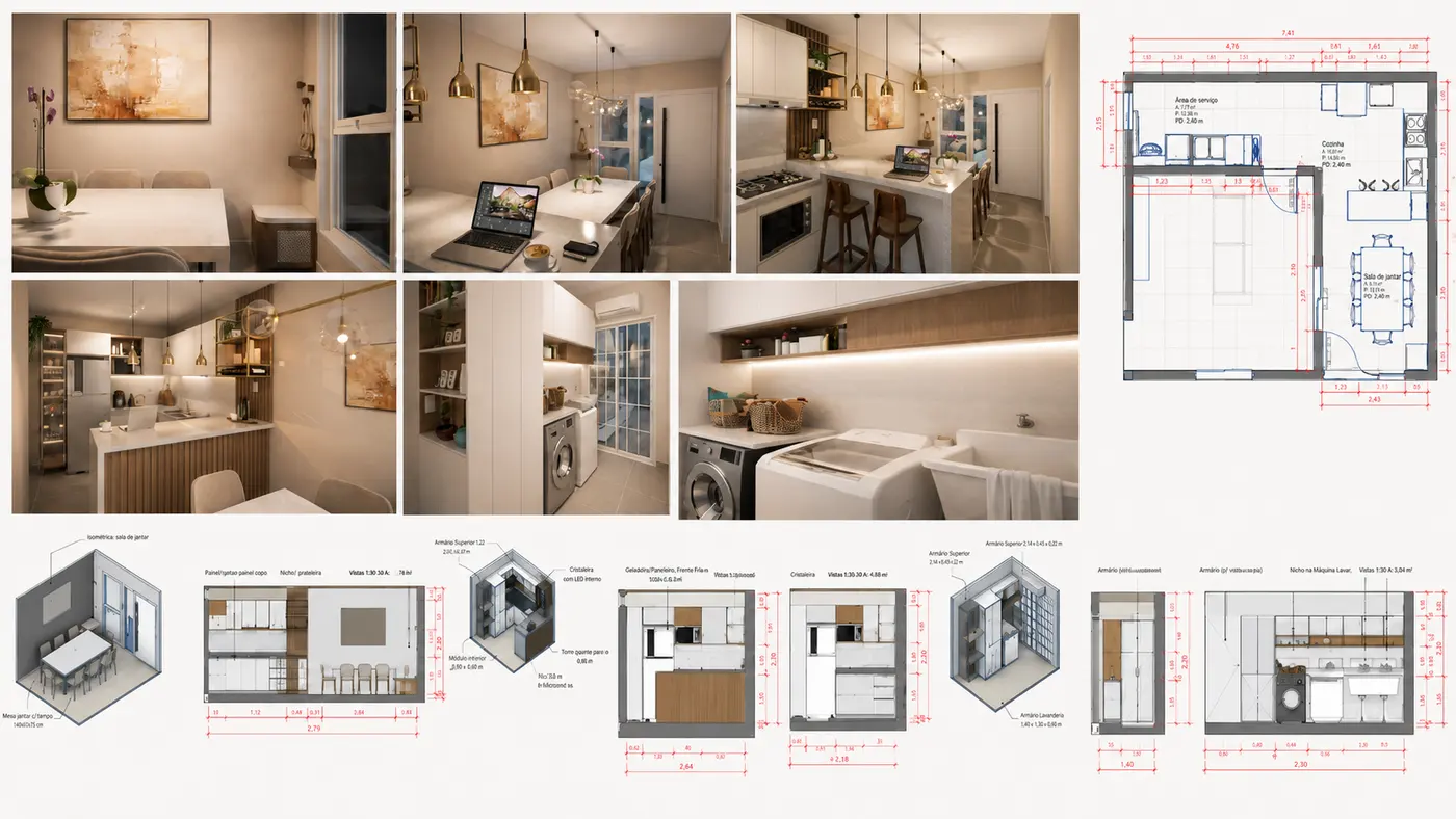 prancha com projetos e imagens da casa Conectar
