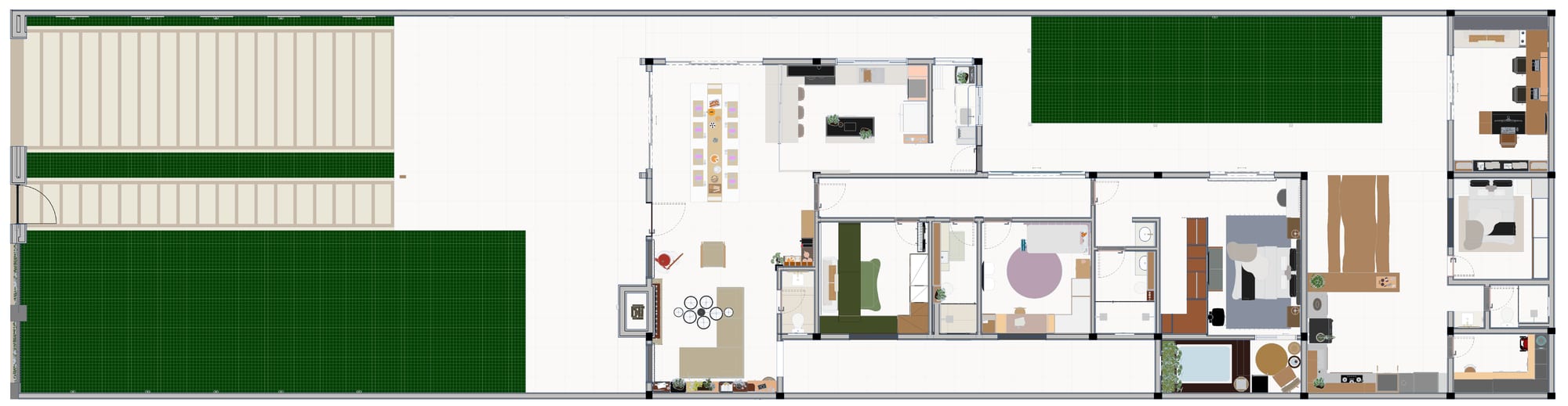 Planta baixa definitiva de interiores da Casa Família Brignol